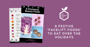 8 Christmas Beauty Foods (free PDF) - graphic showing contents of PDF